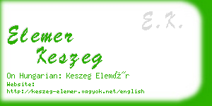 elemer keszeg business card